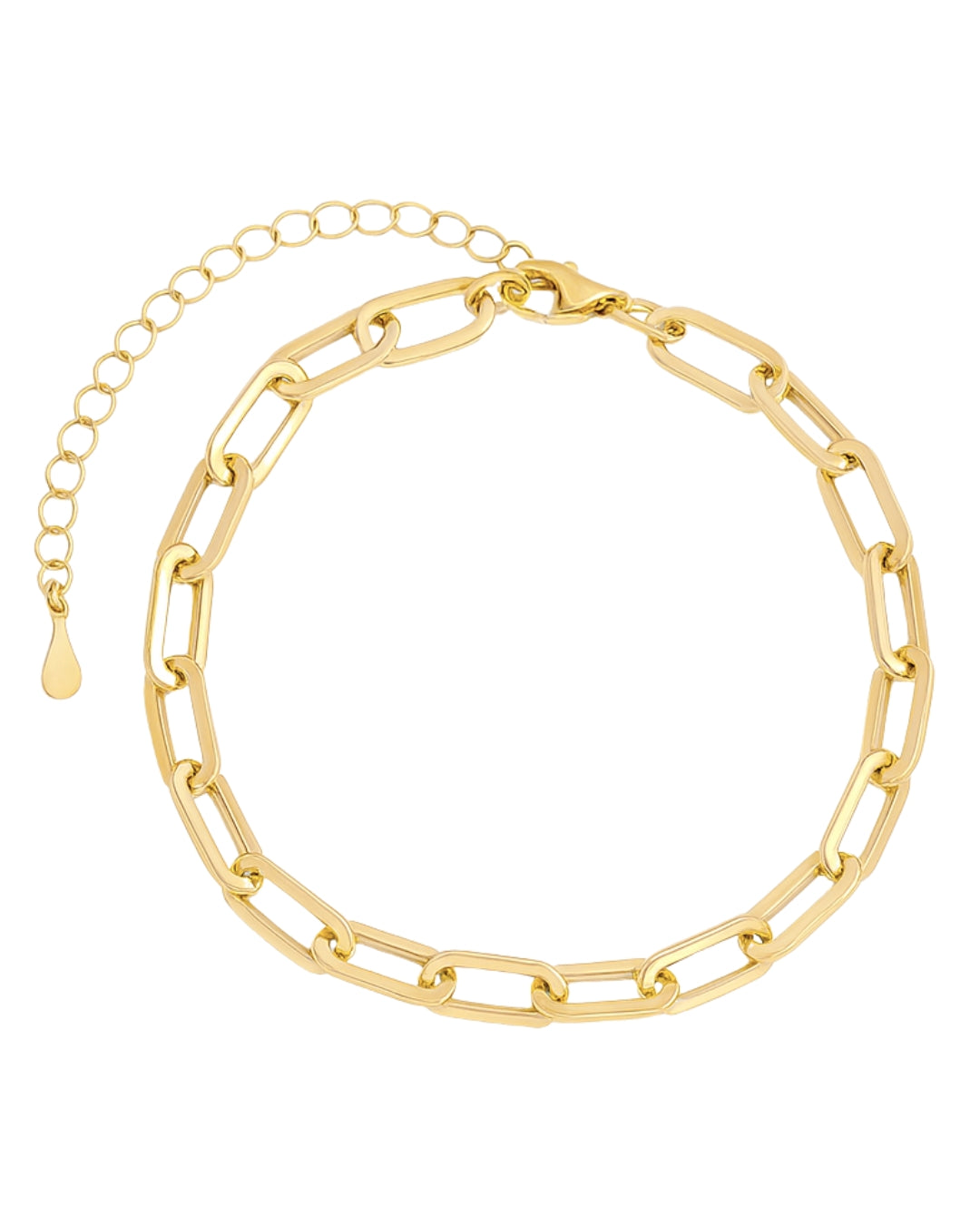 Pulseira Elos Corrente em Ouro Semijoia Moderna Sofisticada