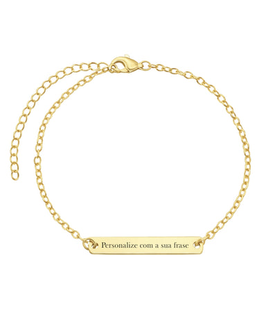Pulseira Placa Com Frase
