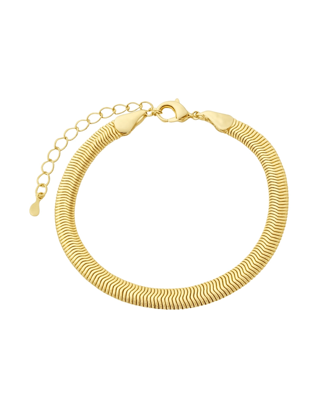 Pulseira Corrente Malha em Ouro Semijoia Clássica