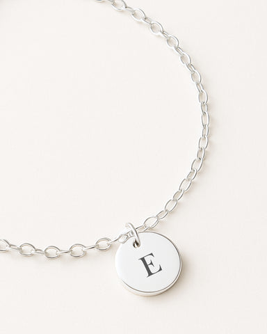 Grave Sua Inicial - Pulseira Medalha 9mm
