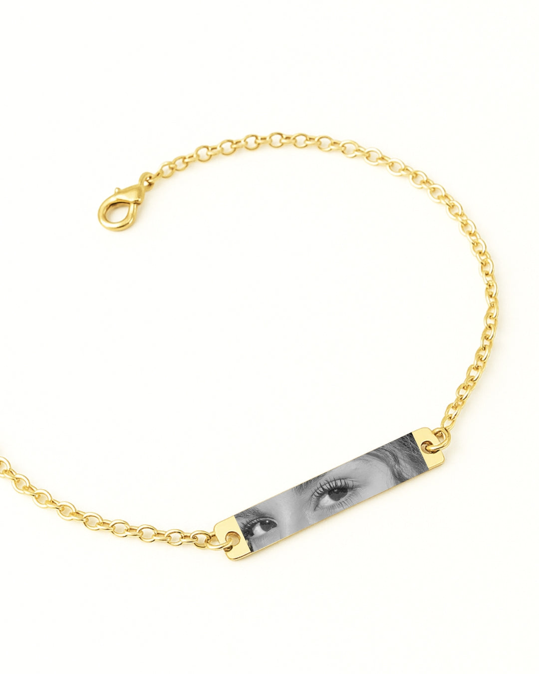 Olhar em Gravação Realista - Pulseira Placa 30mm