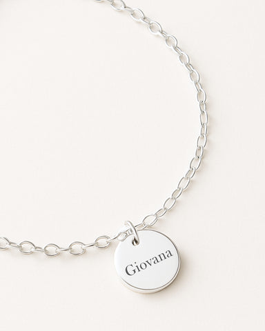 Grave o Seu Nome - Pulseira Medalha 9mm