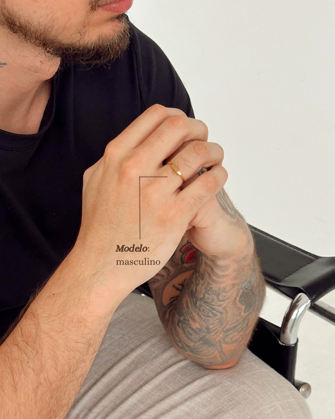 Anel Personalizado com Nome em Ouro Aço Inox Aliança Unisex Exclusiva