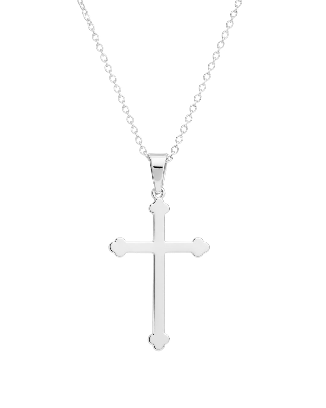 Colar Cruz em Prata Símbolo de Fé Proteção Semijoia Masculino