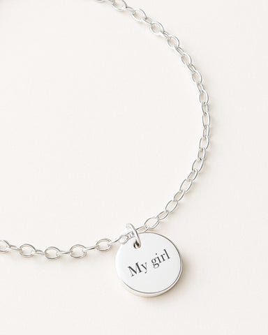 Sua História em Uma Frase - Pulseira Medalha 9mm