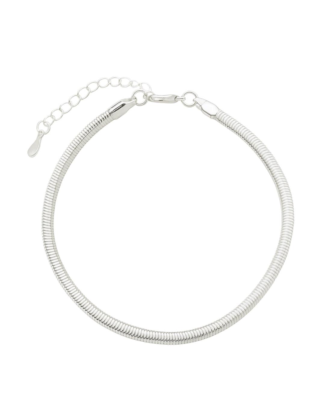 Pulseira Corrente Malha em Prata Semijoia Clássica