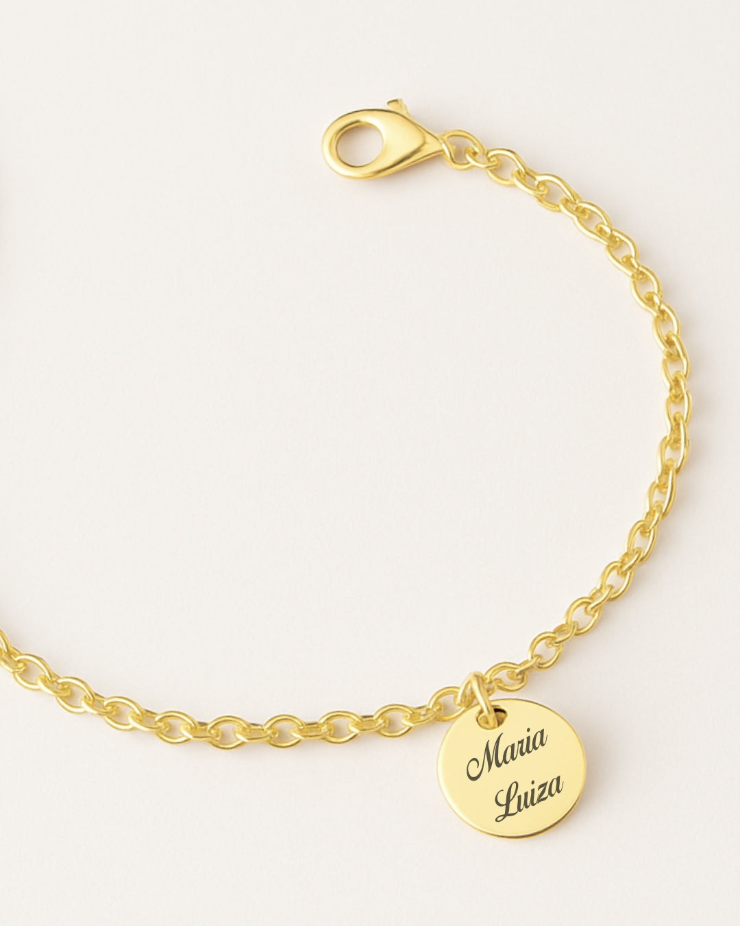Grave o Seu Nome - Pulseira Medalha 10mm