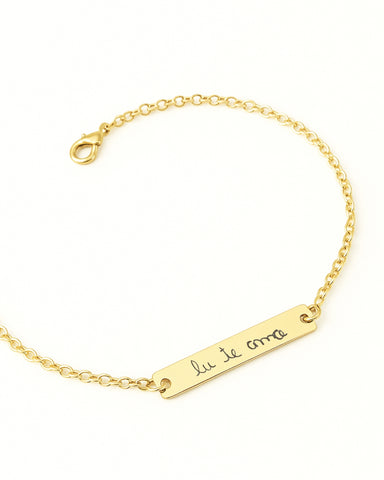 Com a Própria Escrita - Pulseira Placa 30mm