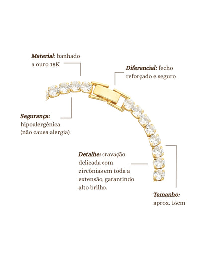 Pulseira Riviera - Ouro