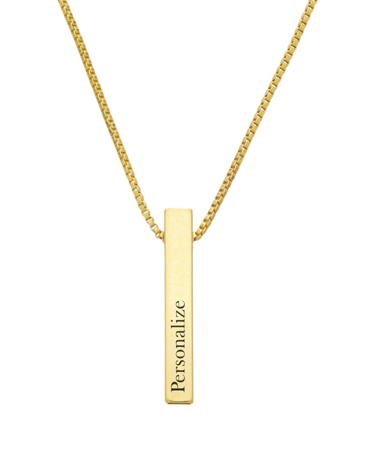 Colar 3D Vertical - Ouro