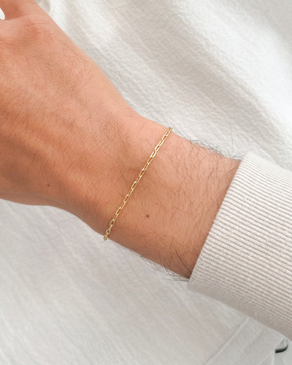 Pulseira Fecho Gaveta em Ouro Semijoias Sofisticada Masculina