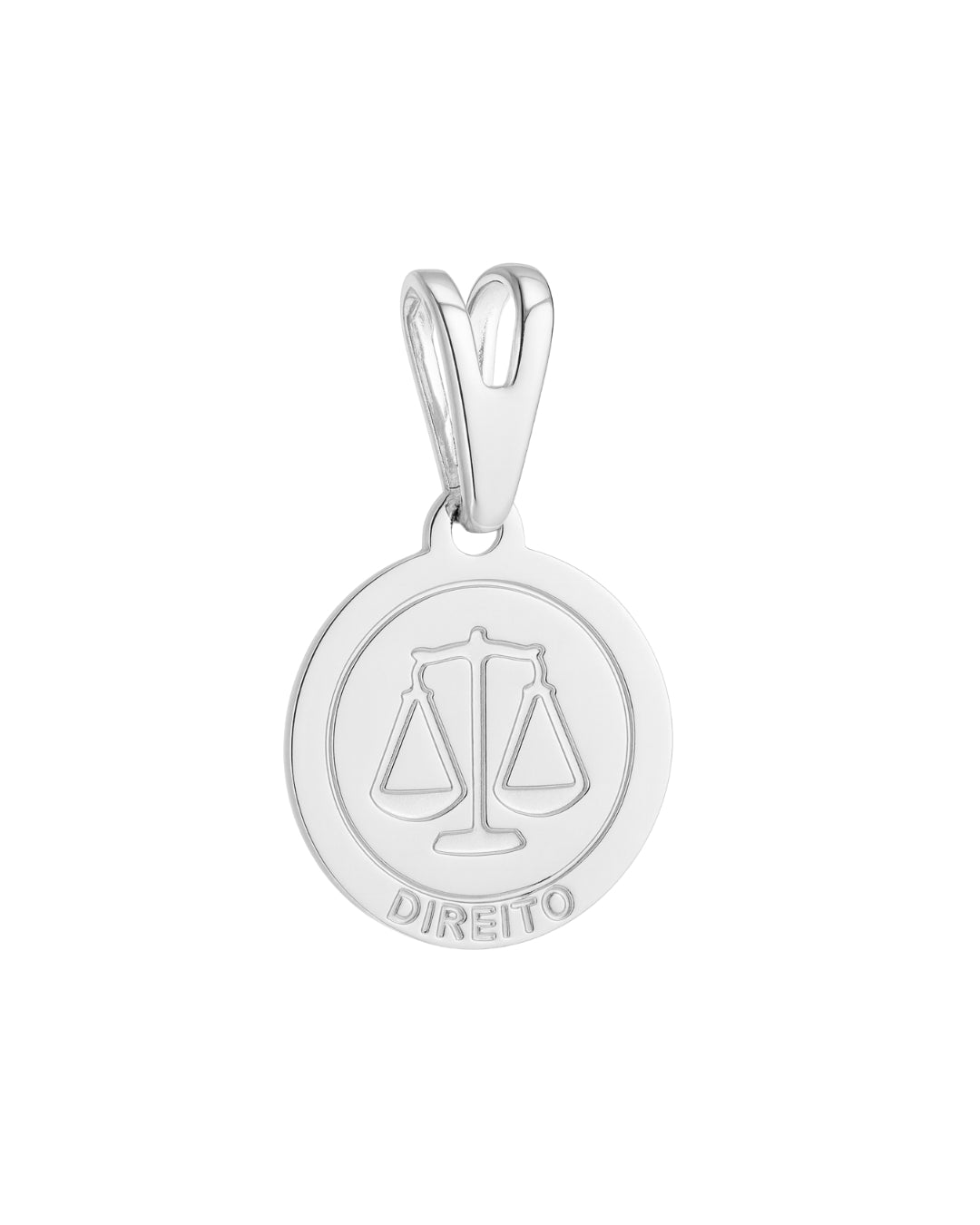 Pingente Profissão Direito em Prata Semijoia