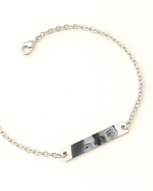 Olhar em Gravação Realista - Pulseira Placa 30mm