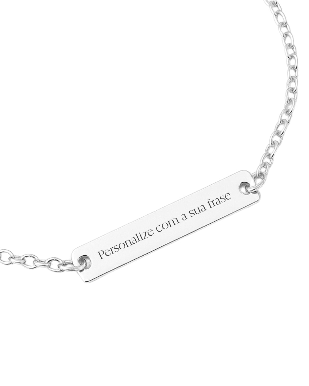 Sua História em Uma Frase - Pulseira Placa 30mm