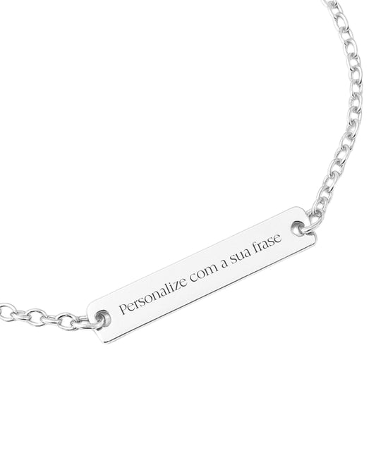Sua História em Uma Frase - Pulseira Placa 30mm