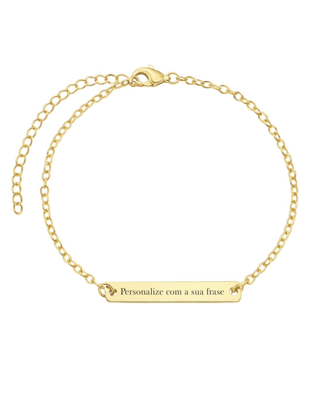 Pulseira Placa Com Frase
