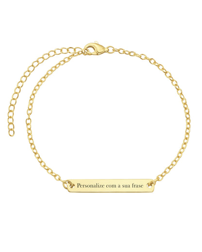 Pulseira Placa Com Frase