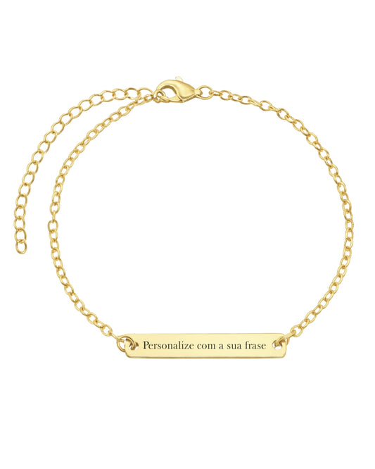 Pulseira Placa Com Frase