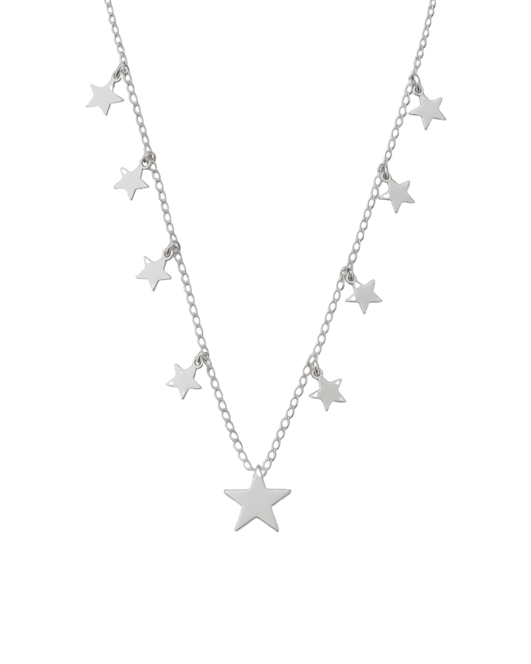 Colar Estrelas em Prata Semijoia Minimalista