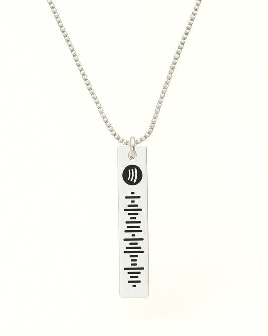 Código Escaneável de Música - Colar Placa 30mm