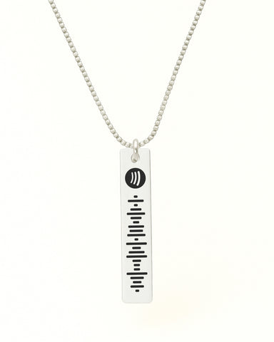 Código Escaneável de Música - Colar Placa 30mm