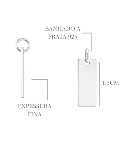 Colar Retangular Inicial