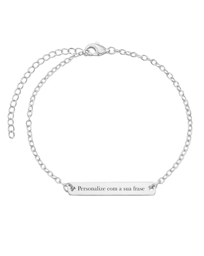 Pulseira Placa Com Frase