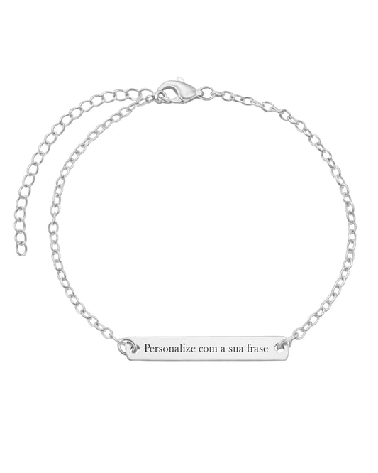 Pulseira Placa Com Frase