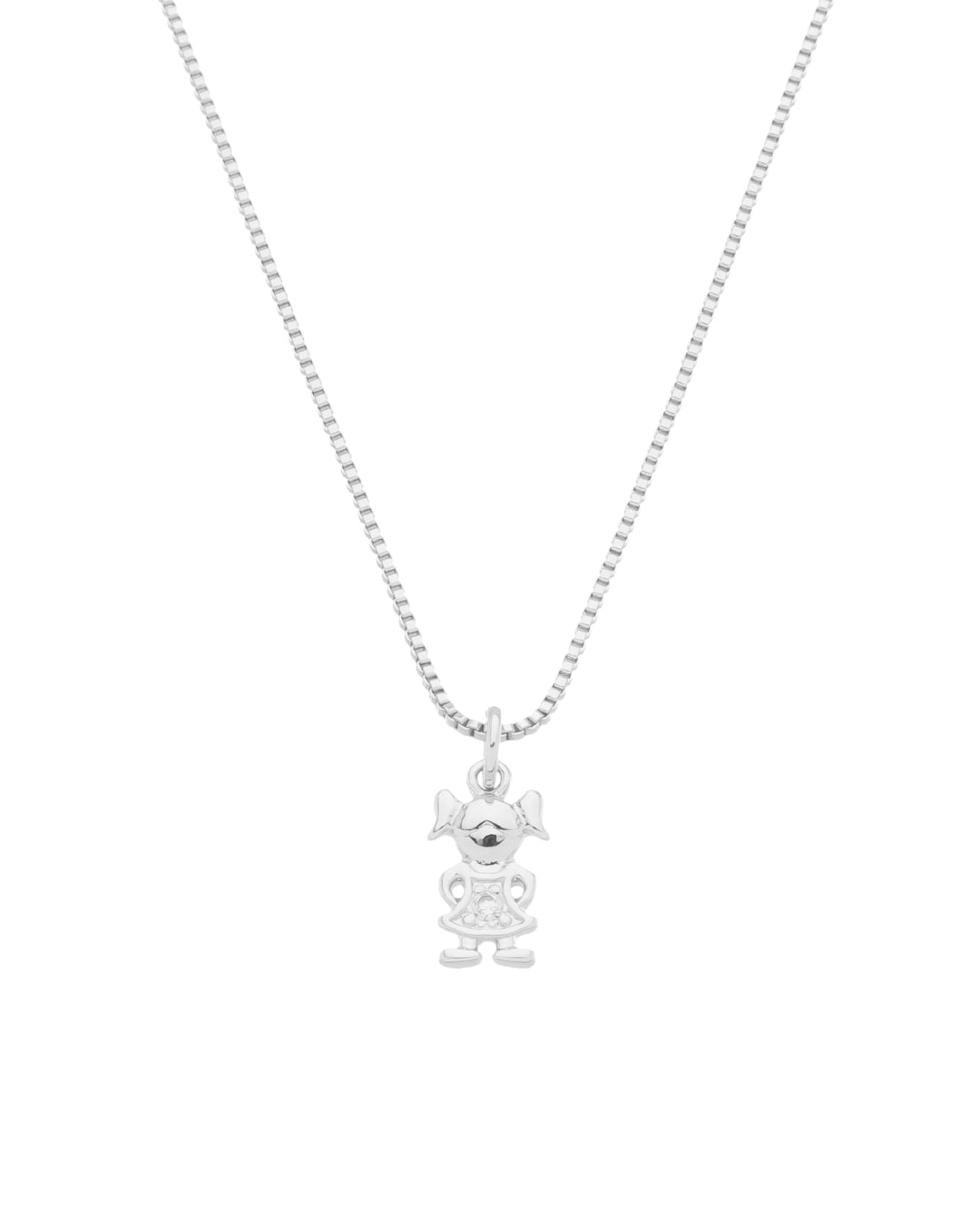 Colar Menina em Prata Semijoia Minimalista