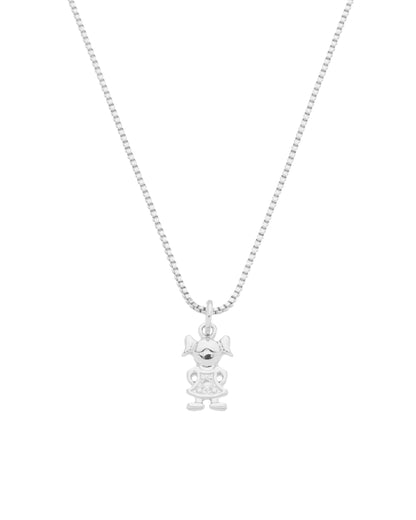 Colar Menina em Prata Semijoia Minimalista