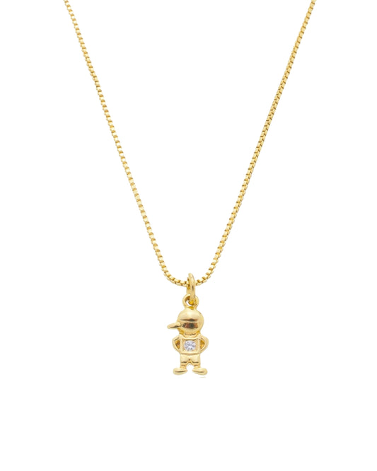 Colar Menino em Ouro Semijoia Minimalista