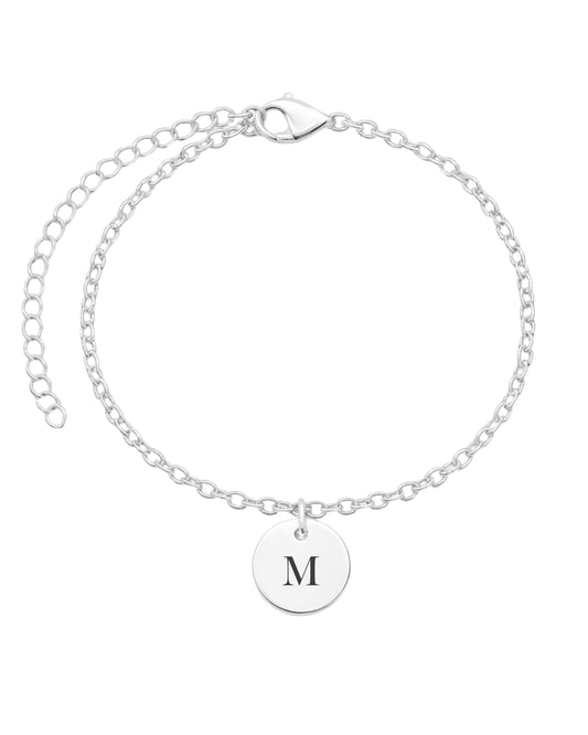 Pulseira Medalha Com Inicial