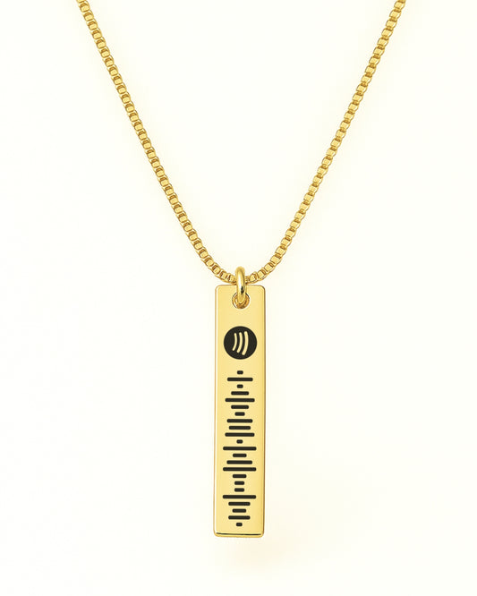 Código Escaneável de Música - Colar Placa 30mm