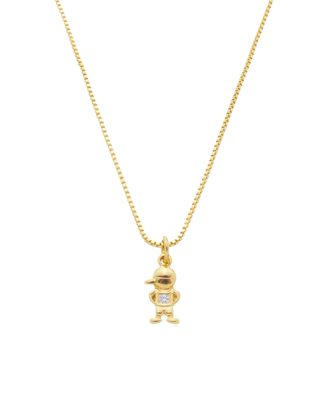 Colar Menino em Ouro Semijoia Minimalista