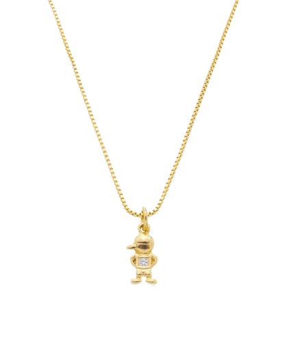 Colar Menino em Ouro Semijoia Minimalista