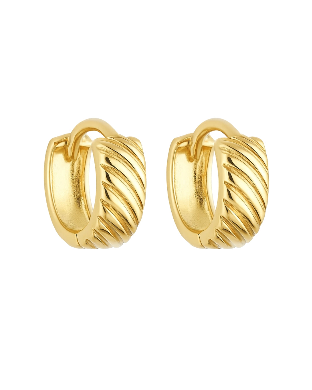 Brinco Argola Texturizada - Ouro