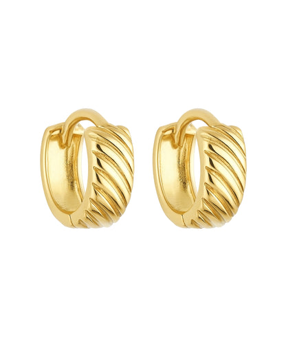 Brinco Argola Texturizada - Ouro