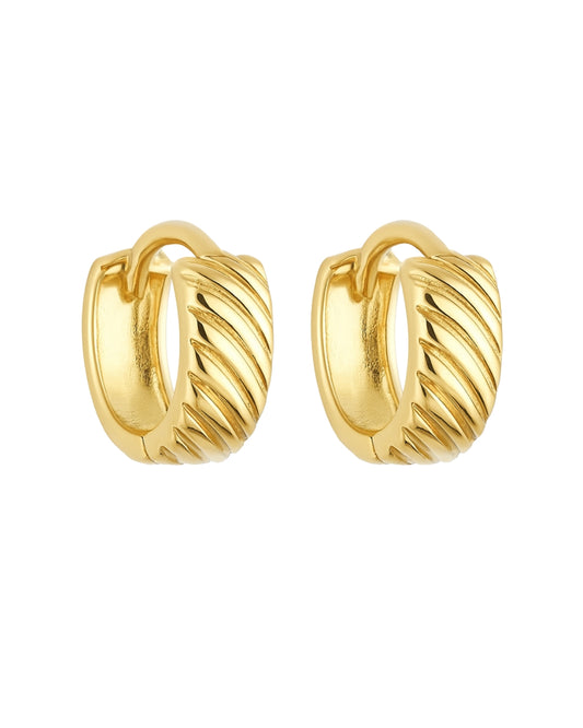 Brinco Argola Texturizada - Ouro