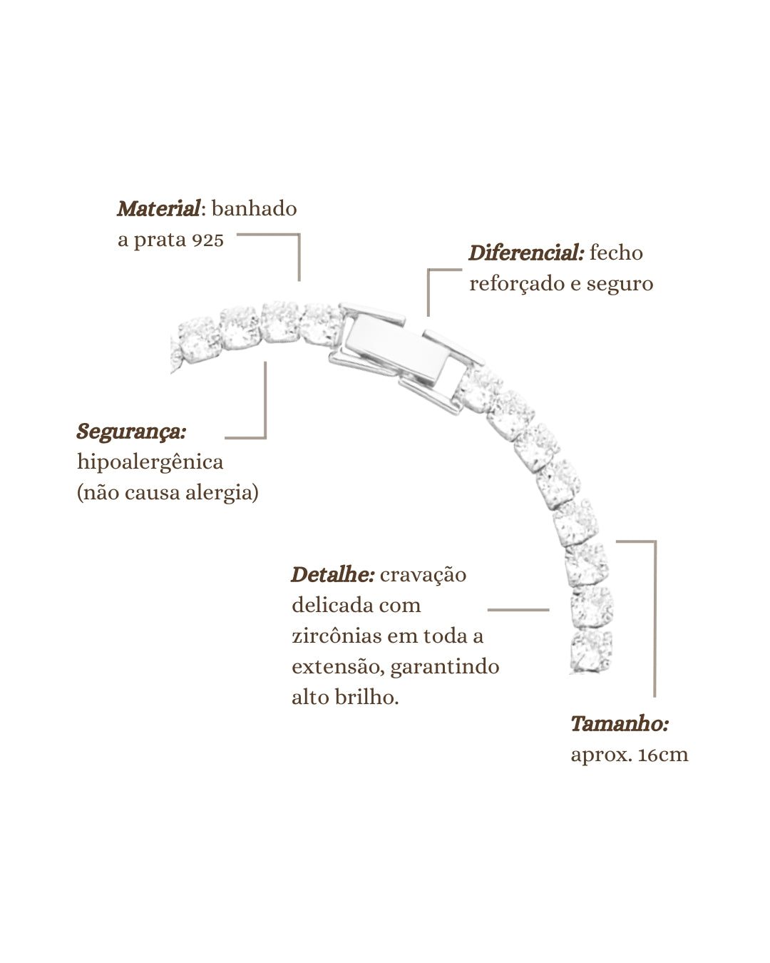 Pulseira Riviera - Prata