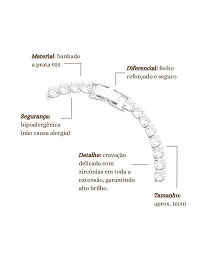 Pulseira Riviera - Prata