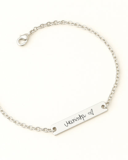 Com a Própria Escrita - Pulseira Placa 30mm