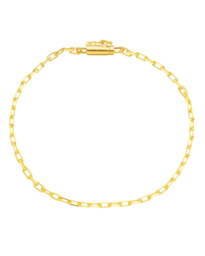 Pulseira Fecho Gaveta em Ouro Semijoias Sofisticada Masculina