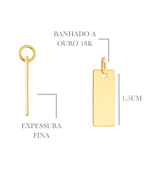 Colar Retangular Inicial