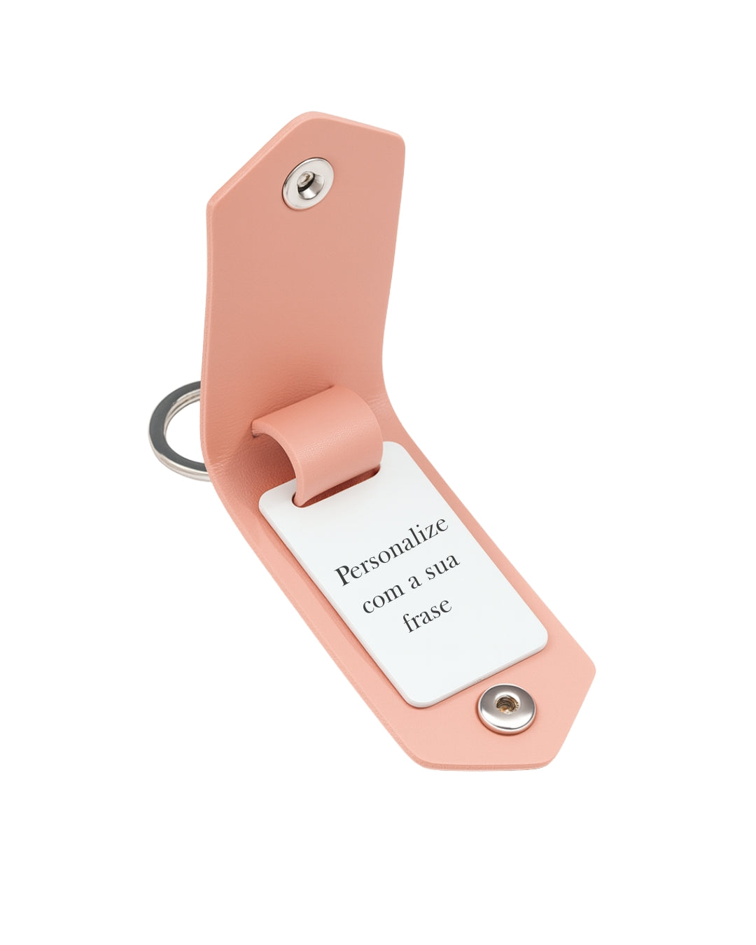 Chaveiro Couro Rosa Frase Especial