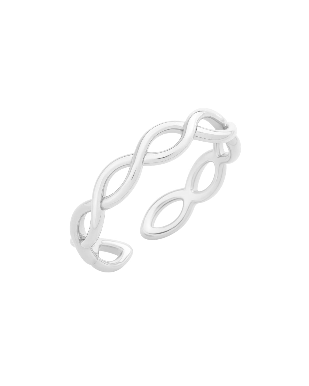 Anel Infinito em Prata Semijoia Ajustável