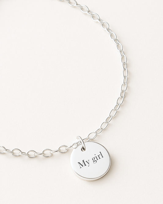 Sua História em Uma Frase - Pulseira Medalha 9mm
