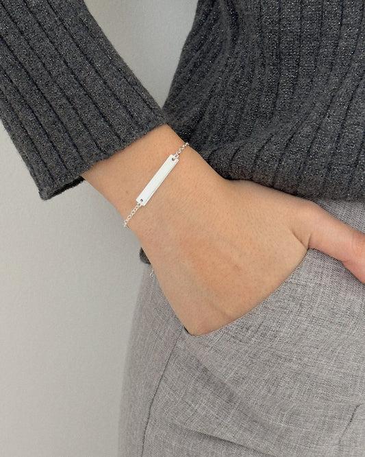 Olhar em Gravação Realista - Pulseira Placa 30mm