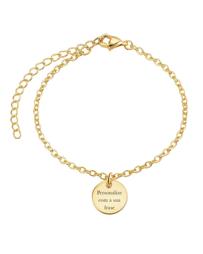 Pulseira Medalha Com Frase