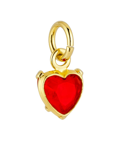 Pingente Coração Colorido em Ouro Semijoia