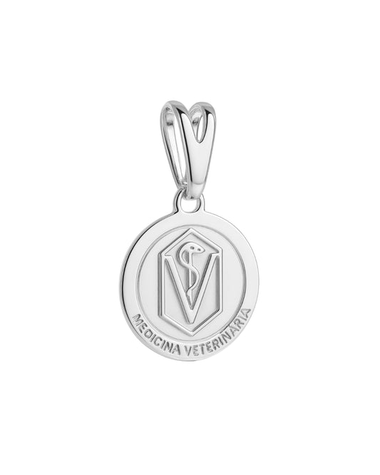 Pingente Profissão Medicina Veterinária em Prata Semijoia